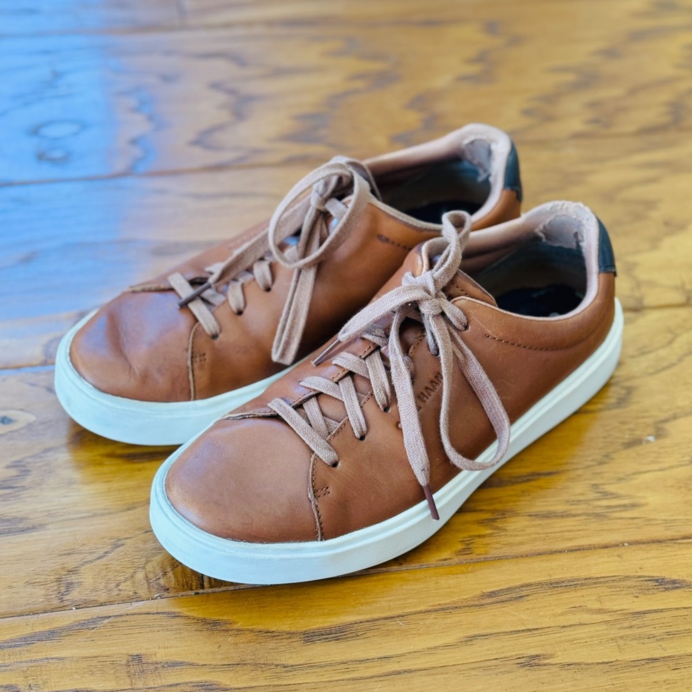 COLE HAAN Grand Crosscourt Traveler British Tan Leather Sneaker Men's Size 8 M - Picture 9 of 14